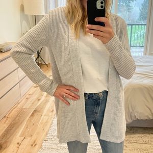 Old Navy, size small, light gray, open front sweater.